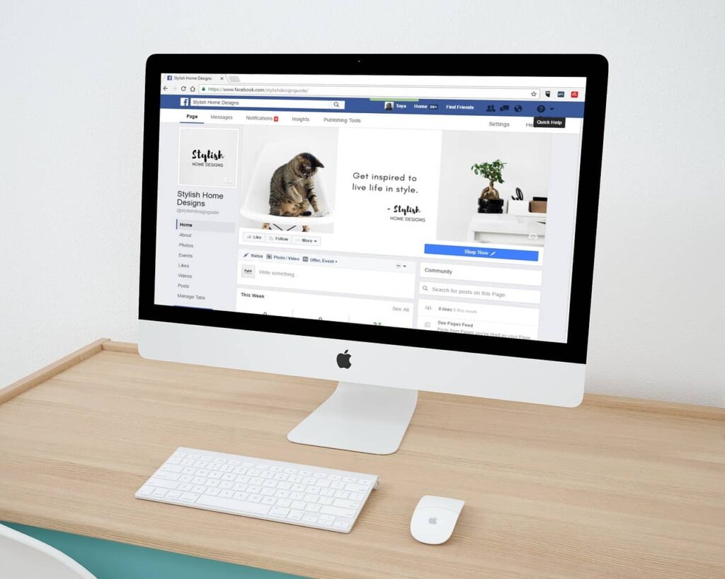 Computer screen displaying a Facebook group management dashboard, illustrating how businesses can use Facebook Groups for growth.