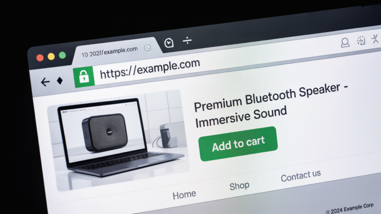 "HTTPS secure website with green padlock in browser"