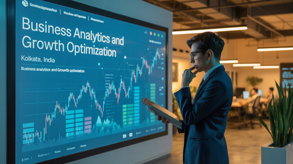 Social Media Specialist in Kolkata analyzing business growth and marketing performance reports